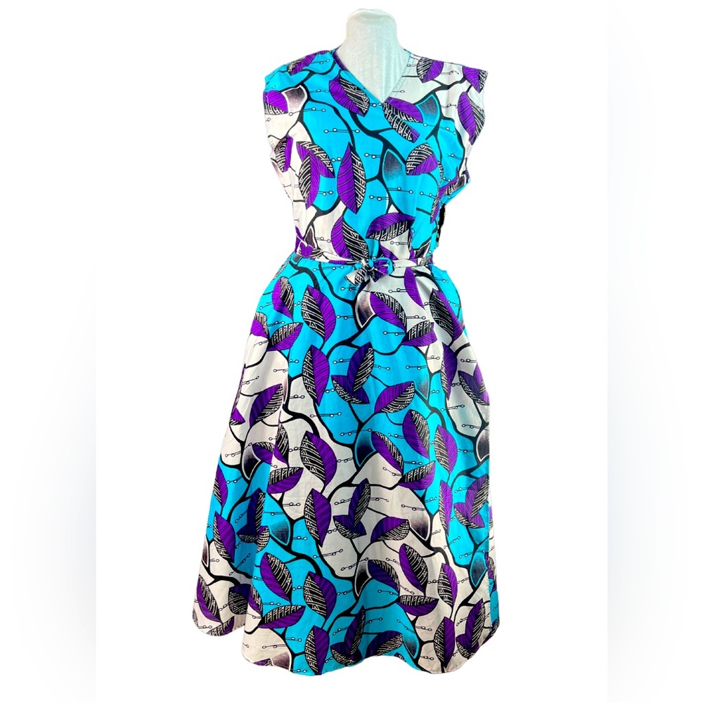 Wrap Dress with Pockets: Size S-2XL Adjustable